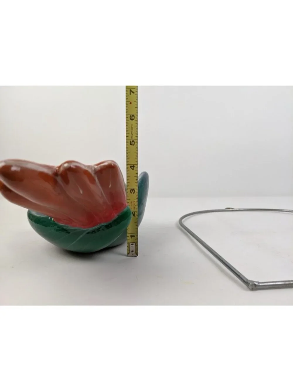 Vintage Ceramic Hand Painted Mexican Folk Art Hanging Parrot 12